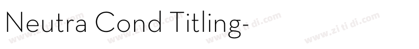 Neutra Cond Titling字体转换